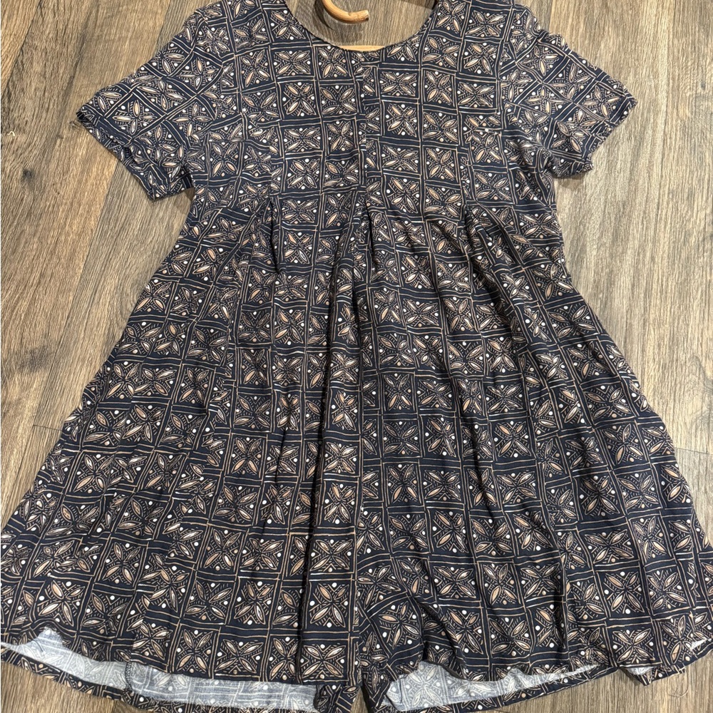 Navy Blue Vintage Romper